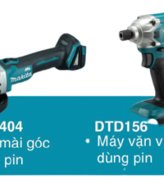 Bộ sản phẩm máy mài góc, máy vặn vít dùng pin DLX2395J 