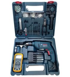 BOSCH Bộ máy khoan động lực GSB550 (bộ set valy 80 món phụ kiện ngành điện) 06011A15K2