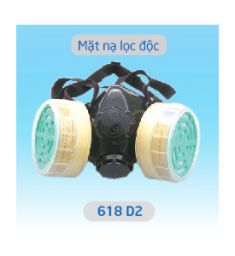 Mặt nạ lọc độc 2 lọc D (MM Đài Loan) 618D2