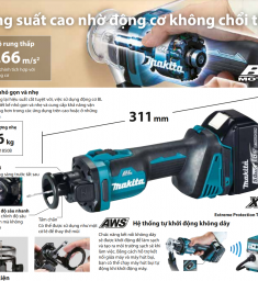 MÁY CẮT THẠCH CAO DÙNG PIN 18V MAKITA DCO181RTJ 