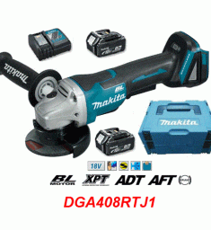 Máy mài góc dùng pin 18V Makita DGA408RTJ1 (18V:5Ah) 