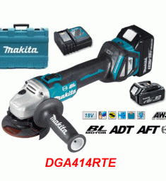 Máy mài góc dùng pin Makita DGA414RTE (100mm/công tắc trượt/AWS/BL) (18V) 