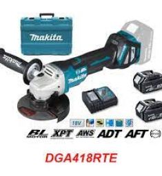 Máy mài góc dùng pin Makita DGA418RTE (100mm/công tắc bóp/AWS/BL) (18V)