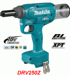 Máy tán đinh dùng pin Makita DRV250Z (BL) (18V) 