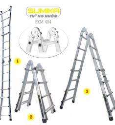 Thang nhôm gấp chữ A mở rộng Sumika SKM 404